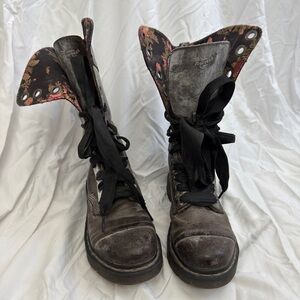 Dr. Martens Black and Brown Combat Boots